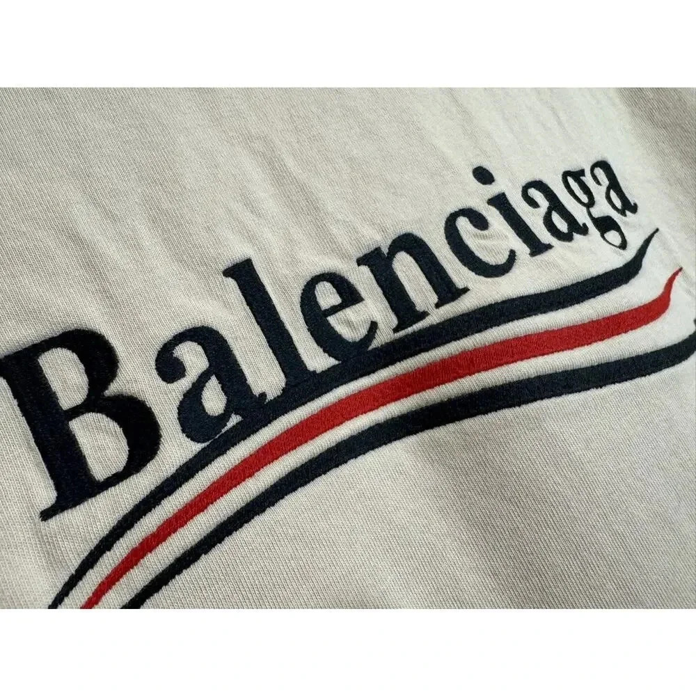 Balenciaga Campaign Logo Embroidered T-shirt - Picture 7 of 14
